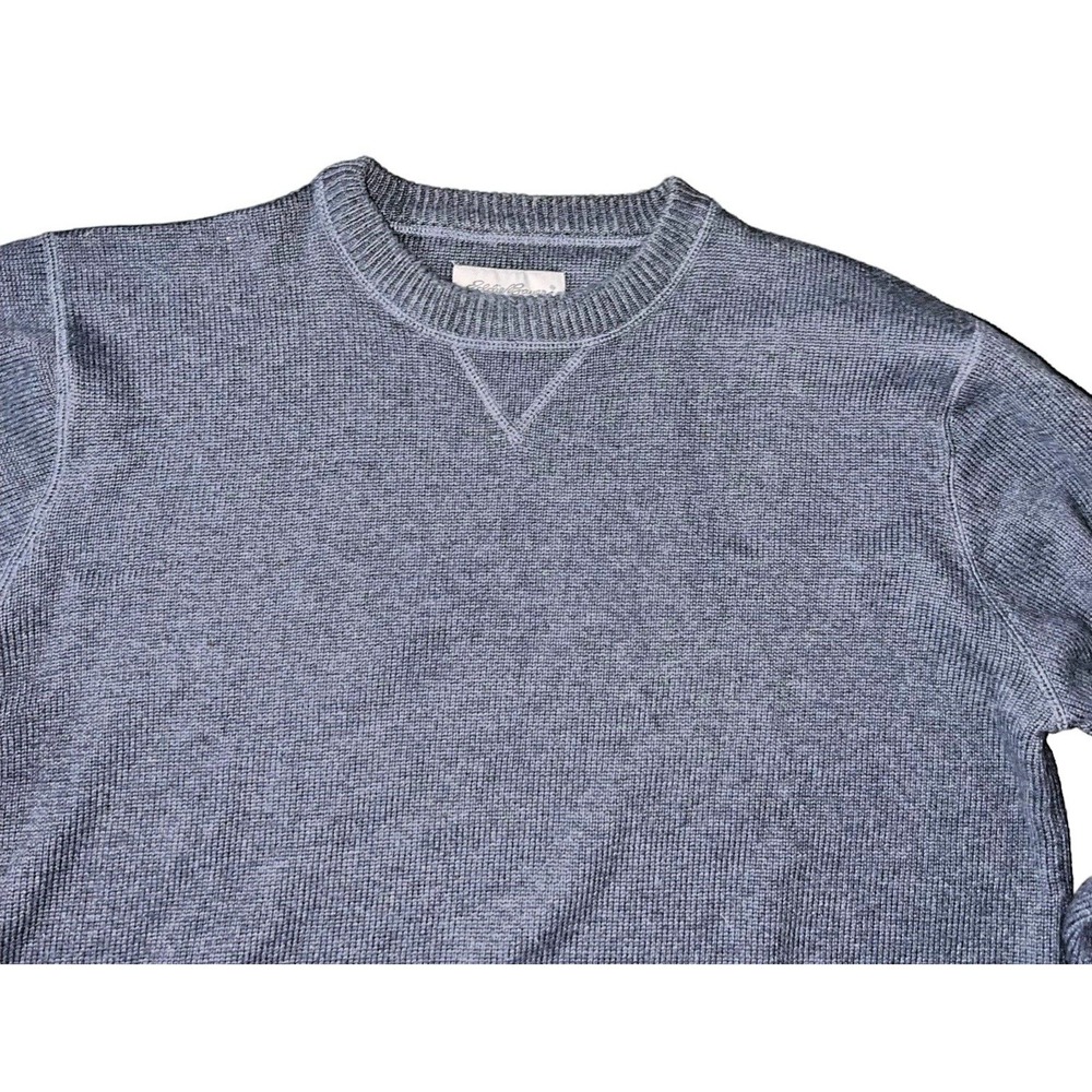 Gorp Core Cozy Eddie Bauer Gray Waffle Knit Crewneck Sweater Pullover - Picture 9 of 15